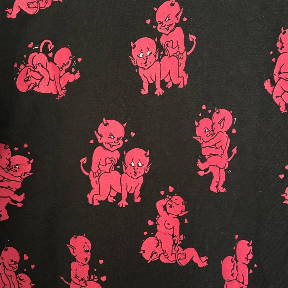 Fashion Victim Devil Sex Vintage Shirt XL Black - Picture 3 of 4